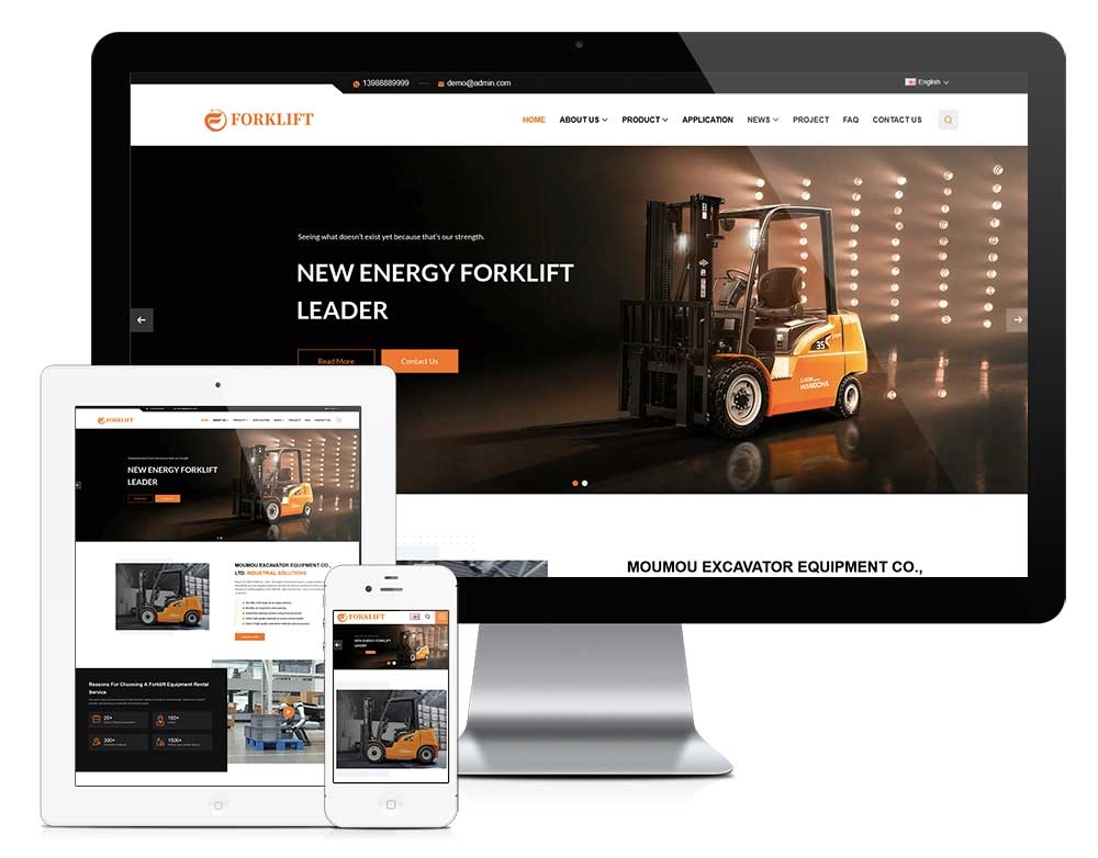 外贸询盘机械设备自适应模板 Z1081（叉车铲车）