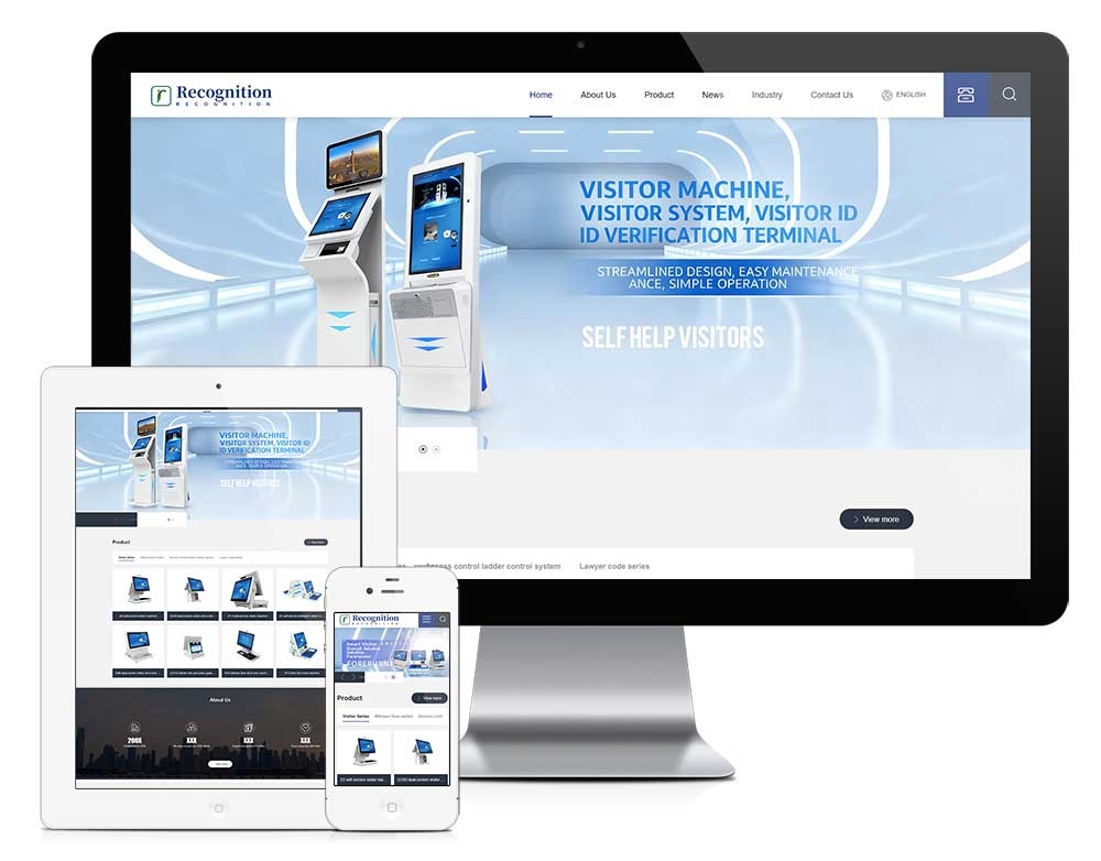外贸询盘版电子电器自适应模板z910（人脸识别机）