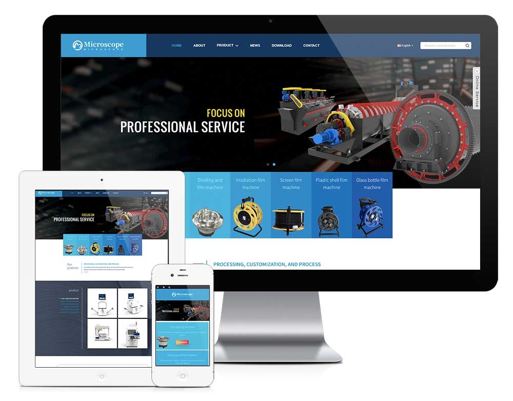 外贸询盘版电子电器自适应模板z933（贴标设备）