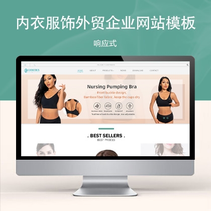响应式内衣服饰外贸企业网站模板 w31393（服装服饰）
