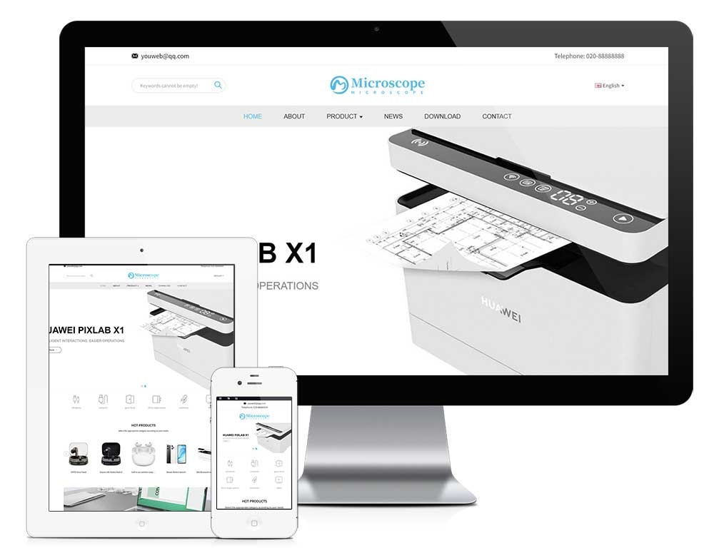 响应式询盘版电子数码网站模板 z930（电子数码）