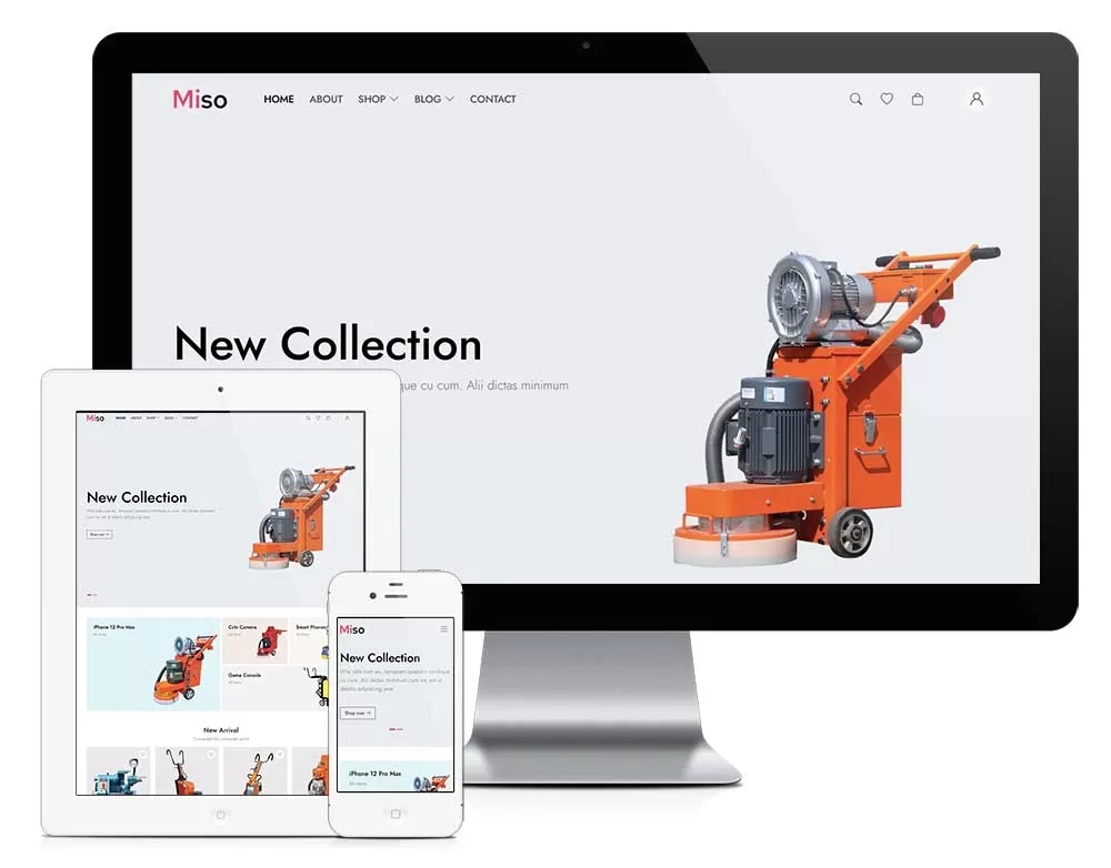 外贸商城版机械设备自适应模板 Z760（机械设备）