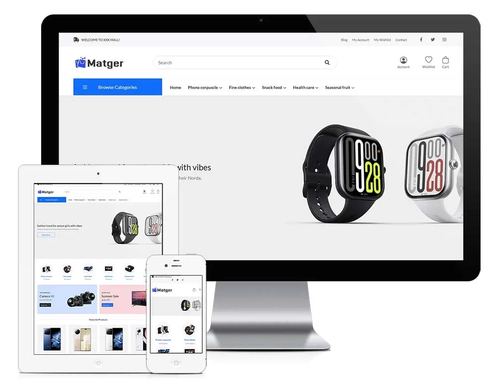 响应式商城版电子数码网站模板 z745（电子数码）