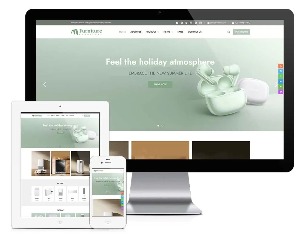 响应式询盘版电子数码网站模板 z712（电子数码）