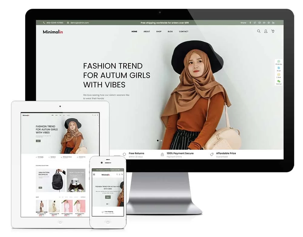 响应式外贸商城版网站模板 z720（服装服饰）